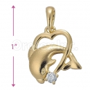 Orotex Gold Layered Two Dolphin Charm