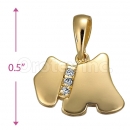 Orotex Gold Layered Dog Charm