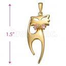 Orotex Gold Layered Cat Pendant