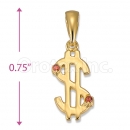 Orotex Gold Layered Dollar Charm