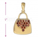 Orotex Gold Layered Bag Charm