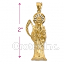 Orotex Gold Layered Santa Muerte Charm