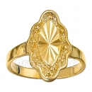 Orotex Gold layered Ladies Filligree Ring