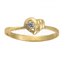 Orotex Gold Layered Ladies CZ Ring