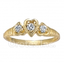 Orotex Gold Layered Ladies CZ Ring
