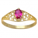 Orotex Gold Layered Ladies CZ Ring