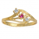 Orotex Gold Layered Ladies CZ Ring