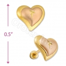 Orotex Gold Layered two tone Stud Earring