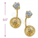 Orotex Gold Layered CZ Stud Earrings