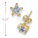 Orotex Gold Layered Star Stud CZ Earring
