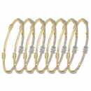 Indian Gold Plated CZ Semanario Bangle