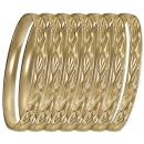 GLG1-52DG   6mm Gold Plated Laser Cut  Semanario Bangle