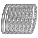 GLG1-52DS  6mm Silver Plated Laser Cut  Semanario Bangle