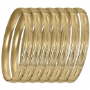 GLG1-52EG   6mm Gold Plated Laser Cut  Semanario Bangle