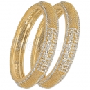 GLG151 Gold Plated CZ Bangle