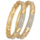 GLG152 Gold Plated CZ Bangle