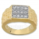 Orotex Gold Layered CZ Men's Ring