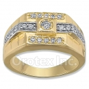 Orotex Gold Layered CZ Men's Ring