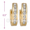 H61R10  Gold Layered  CZ Huggies Earring