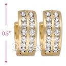 H62R12  Gold Layered  CZ Huggies Earring