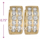 H62R16  Gold Layered  CZ Huggies Earring