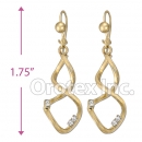IEP-1661 Gold Layered CZ Long Earrings