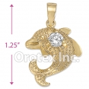 P004 Gold Layered CZ Charm