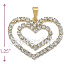 P006 Gold Layered CZ Charm