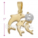 P007 Gold Layered CZ Charm