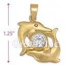 P009 Gold Layered CZ Charm