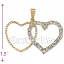 P012 Gold Layered CZ Charm