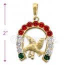 Gold Layered Cz Eagle Charm