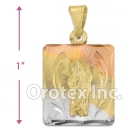 P197 Gold Layered Tri-Color Pendant