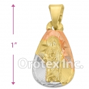 P199 Gold Layered Tri-Color Pendant