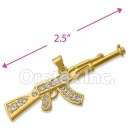 P203 Orotex Gold Layered Fancy CZ Charm
