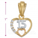 P78-26 Gold Layered CZ Charm