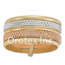 R006 Gold Layered Tri Color Women's Ring