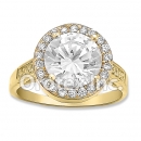 R065 Gold Layered CZ Ring