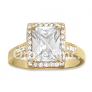 R067 Gold Layered CZ Ring