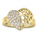 R068 Gold Layered CZ Ring