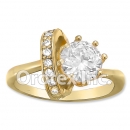 R074 Gold Layered CZ Ring