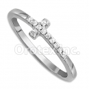 925 Sterling Silver Cross Cz Women’s Ring