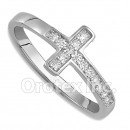 925 Sterling Silver Cross Cz Women’s Ring