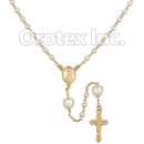 RSR001 Gold Layered Pearl Rosary