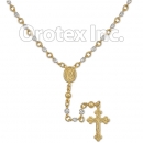 RSR002 Gold Layered CZ Rosary