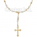 RSR006 Gold Layered Pearl Hand Rosary