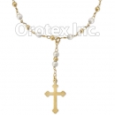RSR006 Gold Layered Pearl Hand Rosary