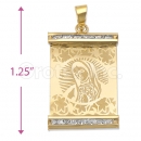 Oro Tex Gold Layered CZ Guadalupe Charm