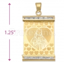 Oro Tex Gold Layered CZ Sagrado Corazon Charm