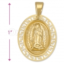 Oro Tex Gold Layered Guadalupe Charm